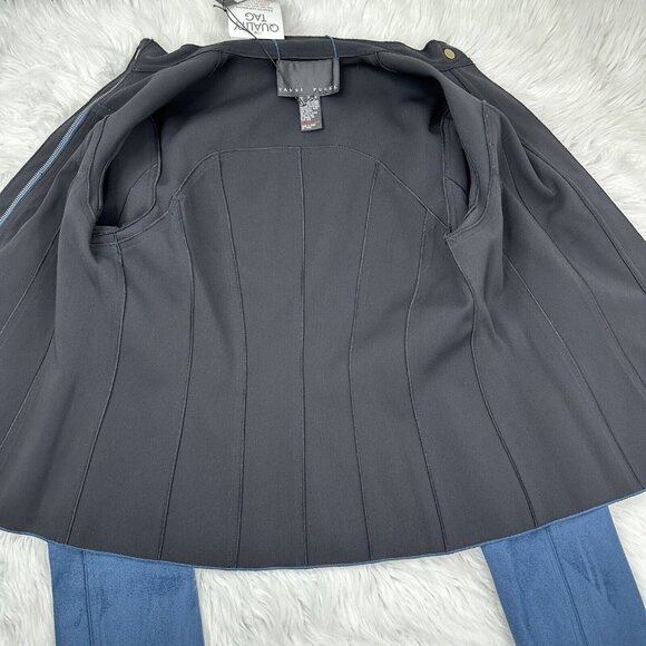 Yansi Fugel Women's NWT Blue Full Zip MOTO Designer Jacket S/C34.25 - Picture 5 of 15